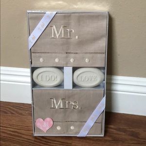 Mr and Mrs Hand Towels and Soap